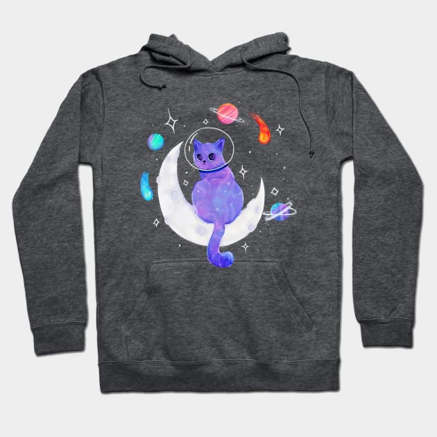 Space Cat Hoodie by Khatii